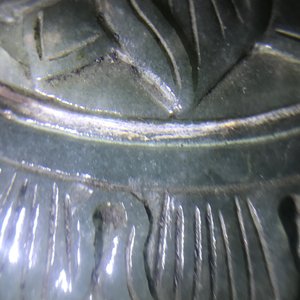 A Chinese Mughal-style spinach jade huqqa base, 19/20th C. — photo 8