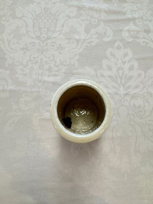A Chinese Nanking water pot, a blue and white brush pot, a jarlet and a trick cup, Ming and later — photo 20