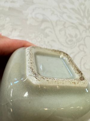 A Chinese Nanking water pot, a blue and white brush pot, a jarlet and a trick cup, Ming and later — photo 47