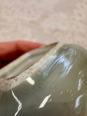 A Chinese Nanking water pot, a blue and white brush pot, a jarlet and a trick cup, Ming and later — photo 48