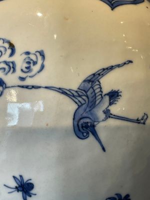 A Chinese octagonal blue and white 'birds and flowers' vase, Transitional period — foto 7