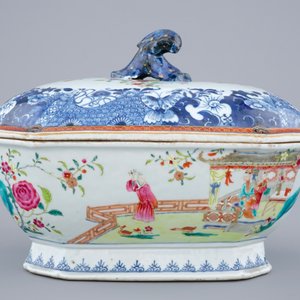 A Chinese octagonal famille rose tureen on stand, Qianlong, 1st half 18th C. — photo 4