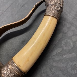 A Chinese or Vietnamese silver, tie li mu wood and bone sword, 19th C. — photo 35