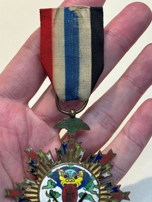 A Chinese 'Order of Extreme Bravery' medal (Order of the Golden Lion), inscribed Chi Dan 赤膽, Republic — photo 6