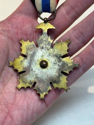 A Chinese 'Order of Extreme Bravery' medal (Order of the Golden Lion), inscribed Chi Dan 赤膽, Republic — photo 8