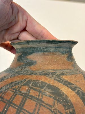 A Chinese painted pottery jar with geometric design, Neolithic period, Majiayao culture, 3rd millennium B.C. — photo 2