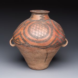 A Chinese painted pottery jar with geometric design, Neolithic period, Majiayao culture, 3rd millennium B.C. — photo 1
