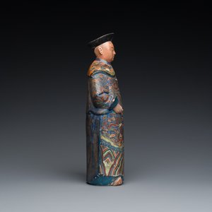 A Chinese painted terracotta figure of a mandarin, Canton, 19th C. — 照片 5