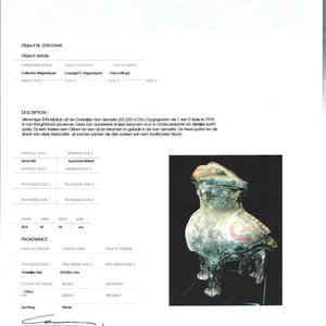 A Chinese painted terracotta owl-shaped 'zun' wine vessel, Han — photo 7
