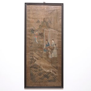 A Chinese painting on textile, 19th C. — photo 2