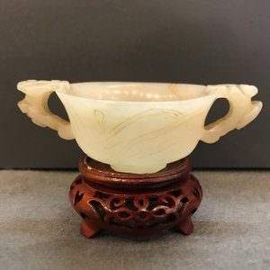 A Chinese pale celadon jade libation cup, 18/19th C. — 照片 10