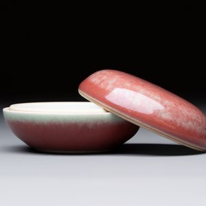 A Chinese peachbloom-glazed ink paste box and cover, Kangxi mark and of the period — photo 4