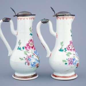 A Chinese pewter-mounted famille rose cruet set, Qianlong, 18th C. — 照片 5