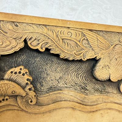 A Chinese 'Phoenix and Carp' ink stone — photo 3