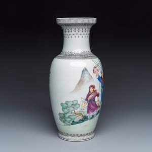 A Chinese polychrome-decorated ‘Jintian Uprising 金田起義’ vase — 照片 4