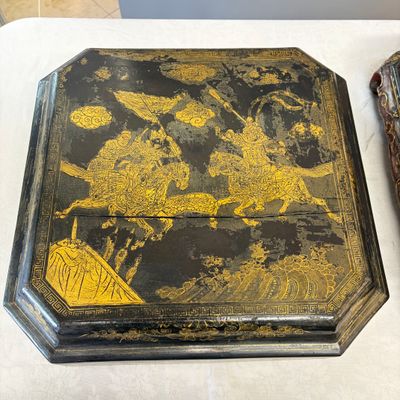 A Chinese polychrome-enamelled nine-piece sweetmeat set in a gilt-lacquered box — photo 9