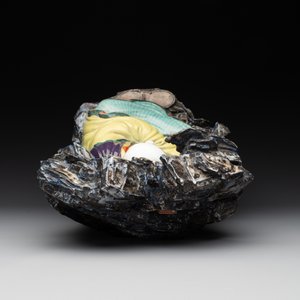 A Chinese polychrome-glazed group with Vanavasin, Qianlong mark, 19th C. — photo 6
