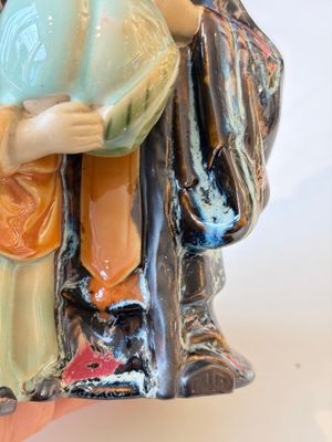 A Chinese polychrome-glazed Shiwan stoneware figure of Tudigong, a 'Shoulao' group and a 'Go Players' group, China marks, 19/20th C. — foto 16