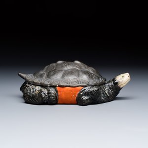 A Chinese polychrome-glazed turtle-shaped tureen and cover — photo 5