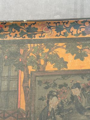 A Chinese polychrome lacquer 'games in the noble garden' tray, 18/19th C. — photo 3