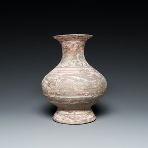 A Chinese polychrome painted pottery vase, Han — 照片 4