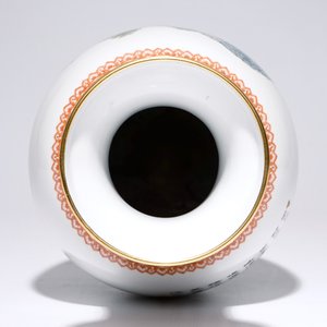 A Chinese polychrome vase with landscape and calligraphy design, 20th C. — photo 5