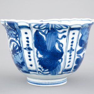 A Chinese porcelain blue and white kraak porcelain bowl or "crowcup", Wan-Li, Ming dynasty — 照片 3