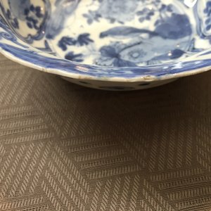 A Chinese porcelain blue and white Ming dynasty Wan-Li klapmuts bowl — 照片 4