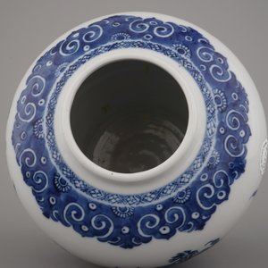 A Chinese porcelain blue and white vase with pomegranate design, 18/19th C. — 照片 7