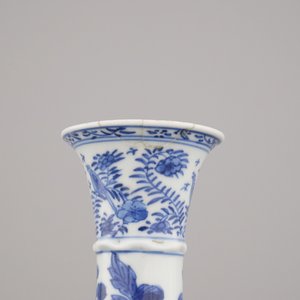 A Chinese porcelain blue and white Venetian glass style vase, Kangxi — 照片 5