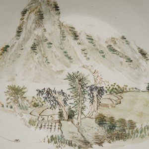 A Chinese porcelain bowl in Qianjiang landscape style, 19/20th C. — 照片 3