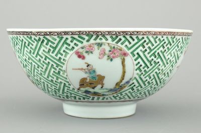 A Chinese porcelain famille rose relief-decorated bowl, Yongzheng, 1722-1735
