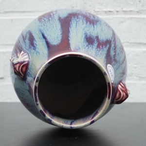 A Chinese porcelain flambe hu-shaped vase with elephant handles, 19/20th C. — 照片 7