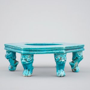 Un soccle en porcelaine de Chine monochrome turquoise, Kangxi — photo 3