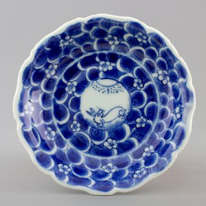 A Chinese porcelain Ko-Sometsuke rabbit dish, Ming Dynasty, Chongzhen, 1628-1644 — photo 1