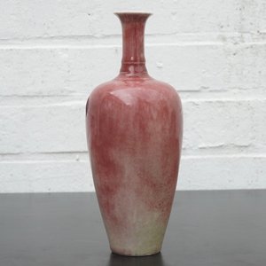 A Chinese porcelain monochrome flambe glazed vase, 19/20th C. — photo 11