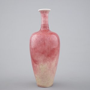 A Chinese porcelain monochrome flambe glazed vase, 19/20th C. — photo 3