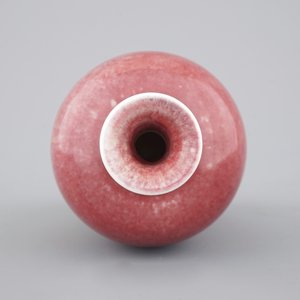 A Chinese porcelain monochrome flambe glazed vase, 19/20th C. — photo 5