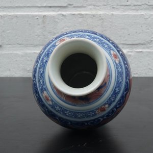 A Chinese porcelain underglaze red and blue dragon vase, 19th C. — 照片 12