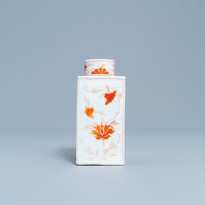 A Chinese Portuguese market famille verte armorial tea caddy with the arms of Ataide, Kangxi — 照片 5