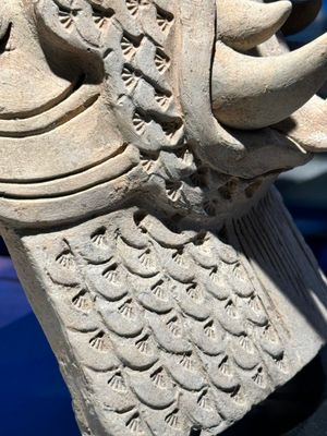 A Chinese pottery dragon head architectural tile, Song/Jin — photo 6