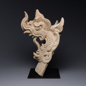 A Chinese pottery dragon head architectural tile, Song/Jin — photo 4
