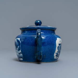 A Chinese powder blue-ground teapot and cover, Kangxi — photo 5