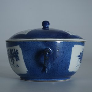 A Chinese powder blue two-handled bowl and cover, Kangxi — photo 11