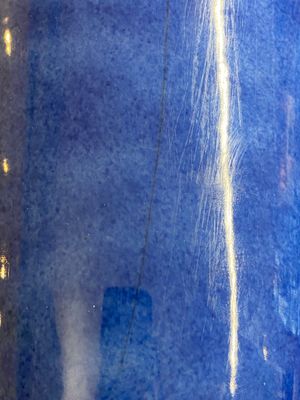 A Chinese powder-blue vase with copper-mounted rim, Xuande mark, Kangxi — photo 9