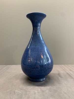 A Chinese powder blue 'yuhuchunping' vase, Ming — photo 1