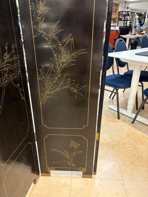 A Chinese precious-stone-inset gilt-lacquered four-panel 'Ba Jun Tu 八骏图' folding screen, 20th C. — foto 19