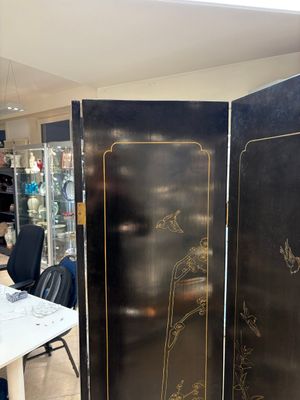 A Chinese precious-stone-inset gilt-lacquered four-panel 'Ba Jun Tu 八骏图' folding screen, 20th C. — foto 20