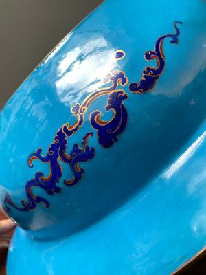 A Chinese pseudo-cloisonné Canton enamel basin, Qianlong mark and of the period — photo 5