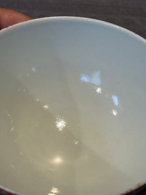 A Chinese puce-enamelled green-ground 'dragon' bowl, Qianlong mark, 19/20th C. — 照片 9